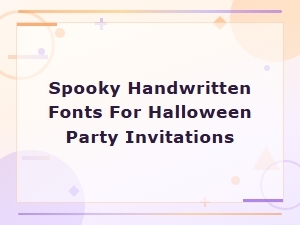 Spooky Handwritten Fonts Perfect for Halloween Party Invites